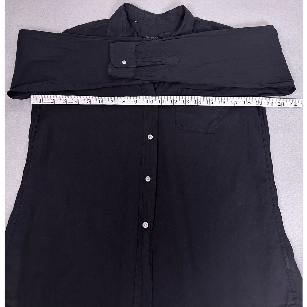 Grayson The Hero Black Cotton Button Up Blouse Relaxed Fit Size 01 XS - Picture 8 of 10